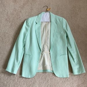 Joie Mint Linen Blazer